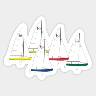 International 505 Sailboats Racing Sticker